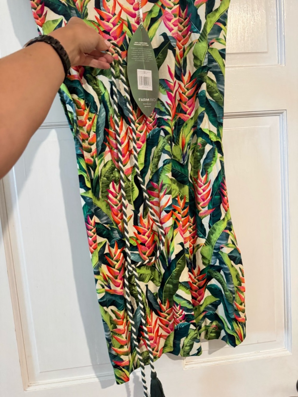 FARM Rio Tropical Floral Dress in Green, Pink and Teal - Picture 5 of 7